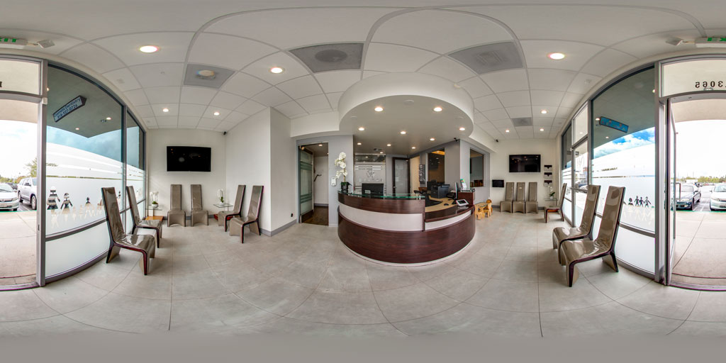 Victory plaza dental group reception area 3d view
